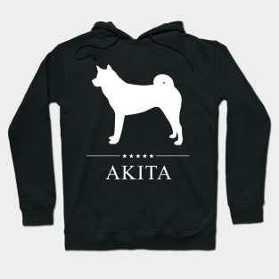 Akita Dog White Silhouette Hoodie